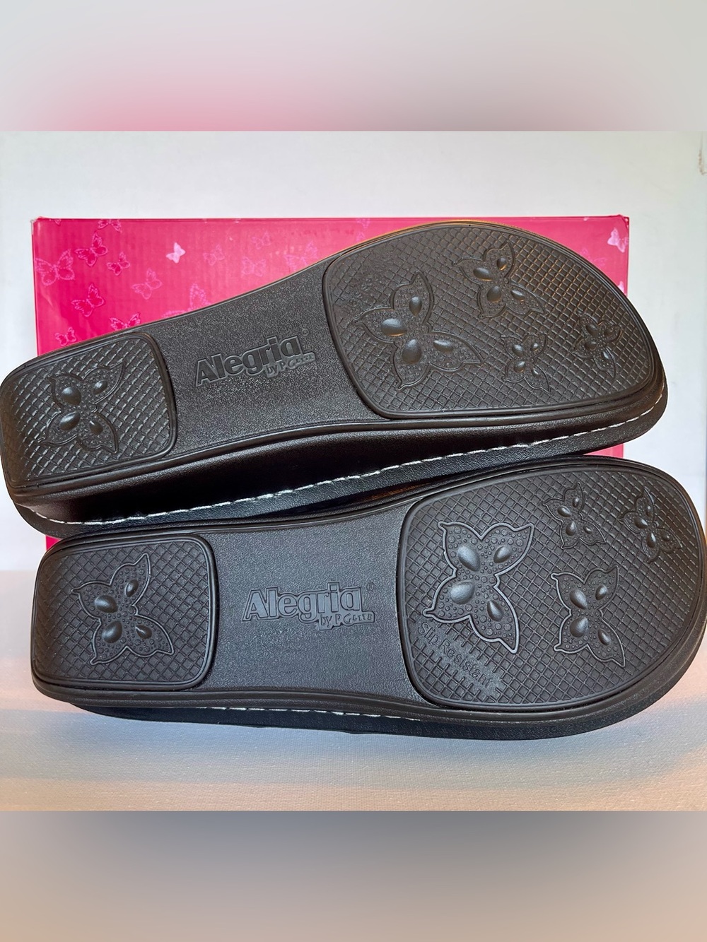NIB ALEGRIA KENNEDI LEATHER SUEDE PODIATRIC BLACK SANDAL SIZE EU 42 /US. 11.5-12 - Picture 11 of 14